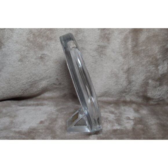 Mikasa Japan Clear Glass Heavy Oval Picture Frame Ribbed Polished Portraits - Picture 2 of 8